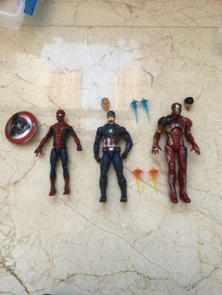 Marvel Legends Captain America Civil War 6 " Figure 3 - Pack Iron Man Spiderman