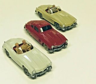 Wiking Mercedes - Benz 300 Sl Coupe & Roadsters 1:87 Ho Scale - Vintage 1950s - 1960s