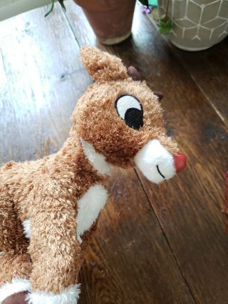 Hallmark Rudolph the Red Nosed Reindeer Plush Stuffed Animal Light Up magnetic 3