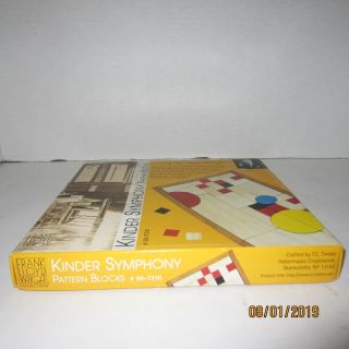 Frank Lloyd Wright Kinder Symphony Pattern Blocks T.  C.  Timber Complete 50 - 7310 2