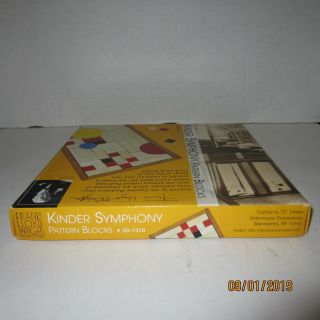 Frank Lloyd Wright Kinder Symphony Pattern Blocks T.  C.  Timber Complete 50 - 7310 4