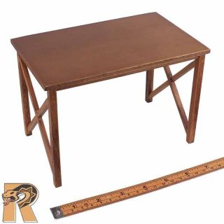 Sophie Military Helper - Wooden Table - 1/6 Scale - Did Action Figures