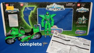 1998 Power Rangers Lost Galaxy Green Astro Cycle With Ranger 4267 Complete