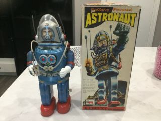 Vintage Rosko Nomura Blue Astronaut W Box Japan