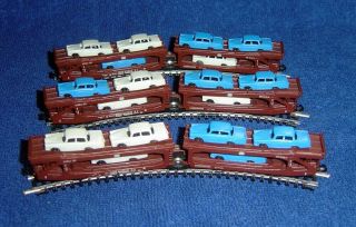 Three Lima N Scale 320790 Db Double Deck Articulating Automobile Carriers.  Exc.