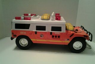 2000 Hasbro Tonka Fire Rescue Hummer W/lights,  Sounds
