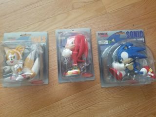 Sonic The Hedgehog Tails Knuckles First 4 Figures F4f Pvc Set Of 3