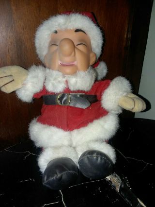 Vintage Mr.  Magoo Plush Santa Claus Doll Holiday Christmas 1989