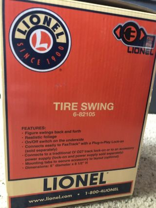 Lionel O Scale 6 - 82105 Plug and Play Animated Tire Swing 2