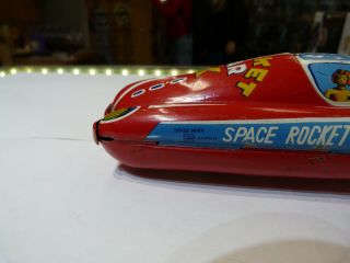 Vintage Masudaya Modern Toys Rocket Car X Space Rocket Car Japan Tin Friction 5