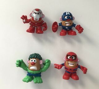 Hasbro Playskool Mr Potato Head Ironman,  Hulk,  Captain America And Spider - Man