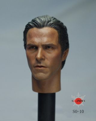 1/6 BATMAN Bruce Wayne Christian Bale Head Sculpt 2.  0 For Hot Toys SHIP FROM USA 5