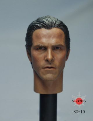 1/6 BATMAN Bruce Wayne Christian Bale Head Sculpt 2.  0 For Hot Toys SHIP FROM USA 7