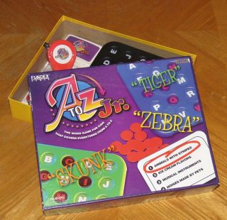 A To Z Jr.  Junior - The Word Game For Kids That Covers Everything - 1999 Fundex