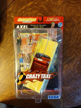 Sega Crazy Taxi Axel Action Figure Car Gamepro Joyride Studios Moc Toy