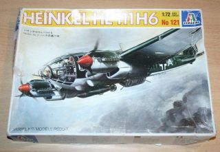 39 - 121 Italeri 1/72nd Scale Heinkel He 111h - 6 Plastic Model Kit
