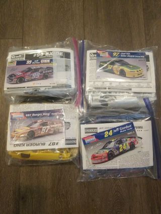 4 1/24th Scale Nascar Model Kits Without Decals And Box