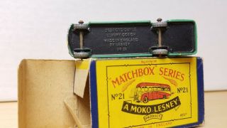 MATCHBOX LESNEY BEDFORD LUXURY COACH NO.  21 & BOX 6