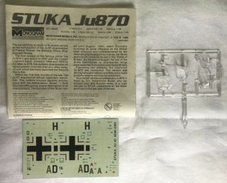 Monogram.  6840.  STUKA Ju87D.  1/48 Scale.  VJ - FS 5