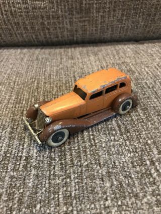 Vintage Tootsietoy Graham Sedan Orange Diecast Toy Car
