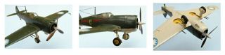 CURTISS Hawk H.  75A.  3,  Chinese Air Force,  1940,  scale 1/72,  Hand - made plastic model 3