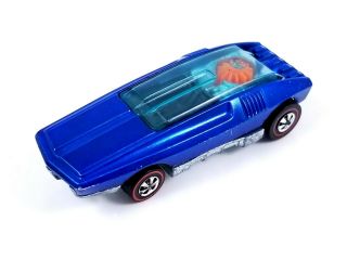 Hot Wheels - Redline - Whip Creamer - 1970 - Blue - Hk - Complete W/ Fan & Roof