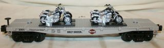 Mth Rail King 30 - 4181b Harley - Davidson Flat Car With 4 Dyna Low Rider Bikes