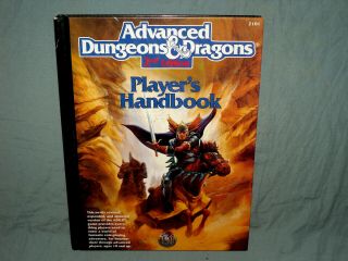The Ad&d 2nd Ed Hardback - Players Handbook (hard To Find And Vg -)