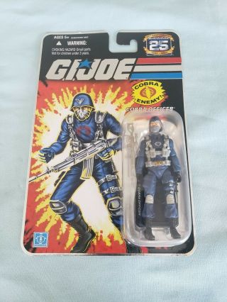 Hasbro G.  I.  Joe 25th Anniversary Cobra Officer Foil Card Action Figure