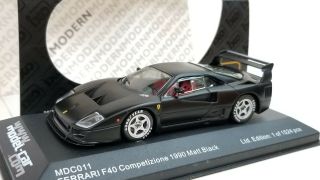 1:43 Ixo Ferrari F40 Competizione 1990 Matt Black Mdc011