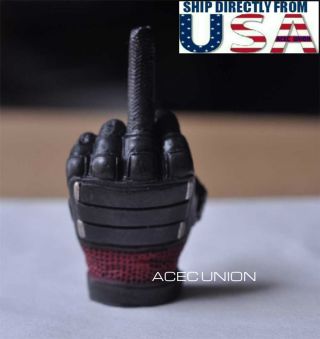 1/6 Custom Deadpool Middle Finger Hand Accessory For Hot Toys Figure Usa Seller