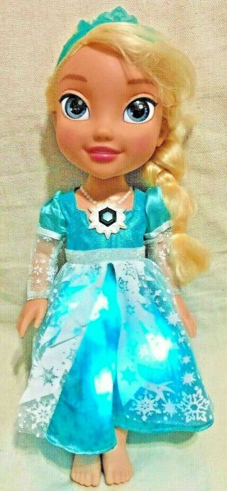 Jakks Pacific Disney Frozen Snow Glow Elsa Doll Light Sing Talk English Spanish