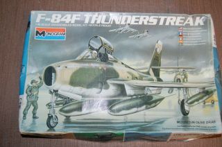 1/48 Monogram Republic F - 84f Thunderstreak Cold War Jet Rough Box,  Good Kit
