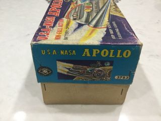 1960s MT/Masudaya Japan Tin B/O NON FALL USA - NASA APOLLO SPACE TOY NM 8