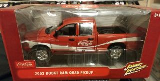 Last 1 2003 Johnny Lightning Dodge Ram Quad Pickup Coca - Cola 1:24 Diecast Truck