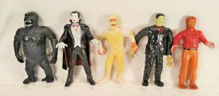 1986 Imperial Universal Monsters Frankenstein,  Dracula,  Wolfman,  Mummy,  Ape