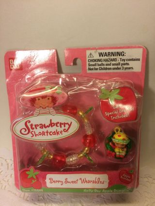 2003 Bandai Strawberry Shortcake Berry Sweet Wearable Holly Day In Package