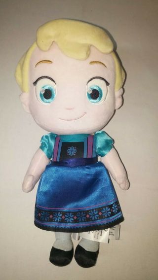 Disney Store Exclusive Authentic Frozen Toddler Elsa 12 " Plush Stuffed Toy Doll