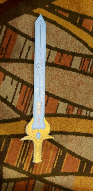 2019 Sdcc Comic Con Netflix She - Ra Sword Signed By Creators/writers