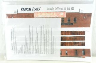 Radical Flats Ho Scale 12 Background Scenery Sheets Set Brick Buildings T23