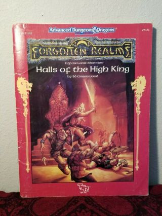 0halls Of The High King With Map Adventure Module - Ad&d Forgotten Realms
