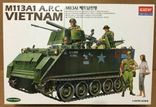 1/35 Academy (m113a1 A.  P.  C. ) Vietnam Box Opened - Parts Factory