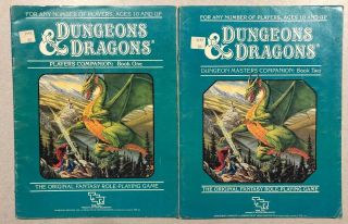 Dungeons & Dragons 1st Ed Player’s & Dungeon Masters Companion Books 1&2 1984