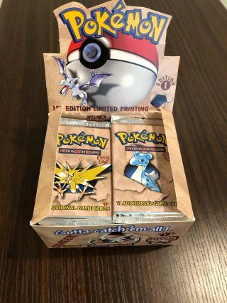 Pokemon Fossil 1st Edition Lapras Booster Pack X 1 Unweighed