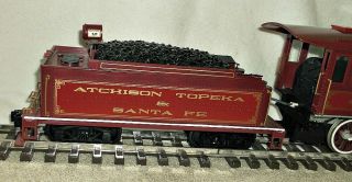 Bachmann G Scale Atchison Topeka & Santa Fe 4 - 6 - 0 Steam Locomotive 49 & Tender 5
