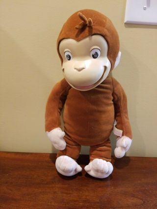 Curious George Monkey Plush Stuffed Doll Toy With Rubber Face 15 " 2005 Marvel