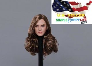 1/6 Emma Watson Head Sculpt Curly Hair Harry Potter Hermione For 12 " Phicen❶usa❶