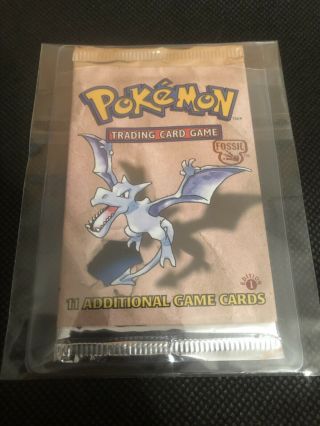 First 1st Edition 1999 Fossil Pokemon Booster Pack Aerodactyl