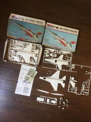 2x Monogram F - 16 Air Force Fighter Plane 1:48 Scale Plastic Model Kit 5401