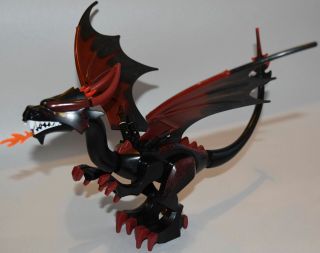 Lego Black Red Dragon Minifigure From Castle Set 7094 (dragon Only)
